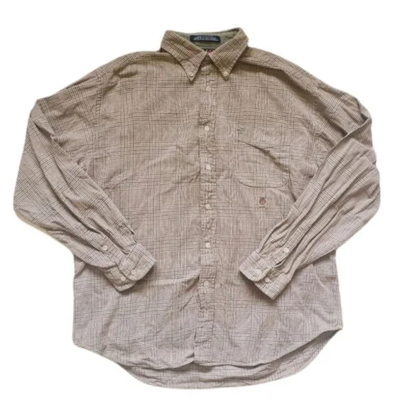 Tommy Hilfiger Tan Plaid Button Down Shirt - Picture 2 of 10